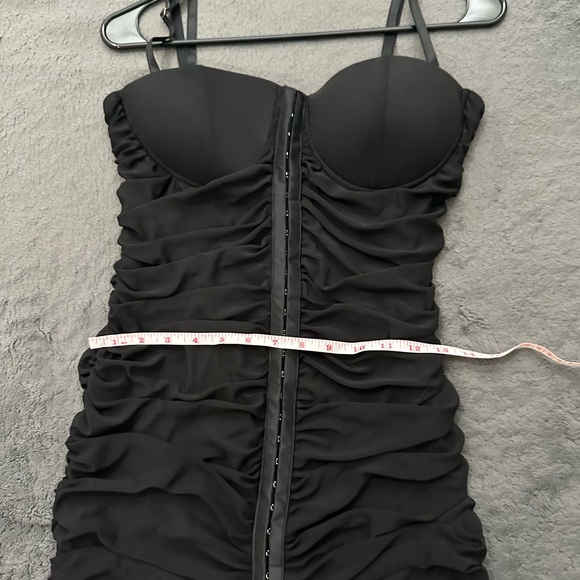 Fashion Nova Can’t Be Bothered Mesh Mini Dress Black - Picture 4 of 9